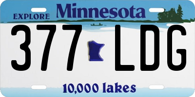 MN license plate 377LDG