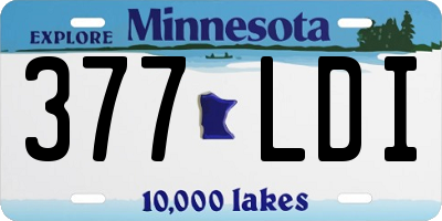 MN license plate 377LDI