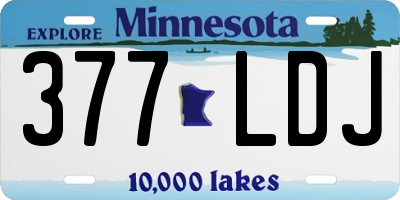 MN license plate 377LDJ
