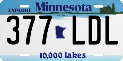 MN license plate 377LDL