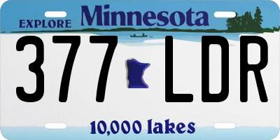 MN license plate 377LDR