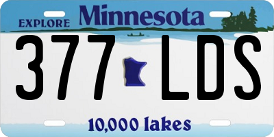 MN license plate 377LDS