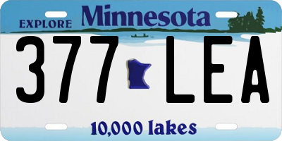 MN license plate 377LEA