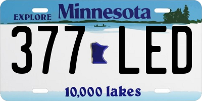 MN license plate 377LED