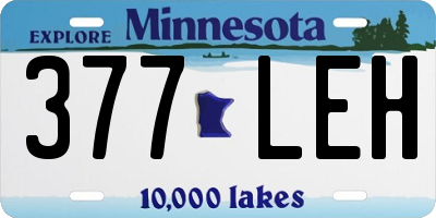 MN license plate 377LEH