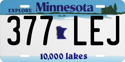 MN license plate 377LEJ