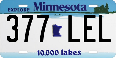 MN license plate 377LEL