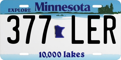 MN license plate 377LER