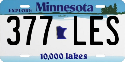 MN license plate 377LES