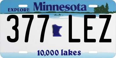 MN license plate 377LEZ