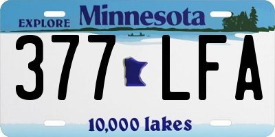 MN license plate 377LFA