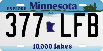 MN license plate 377LFB