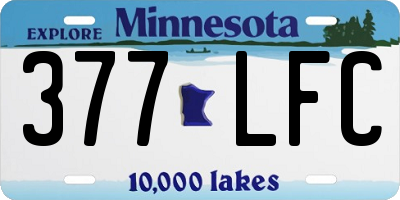 MN license plate 377LFC