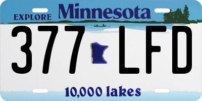 MN license plate 377LFD