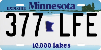 MN license plate 377LFE