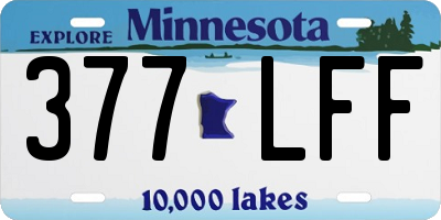 MN license plate 377LFF