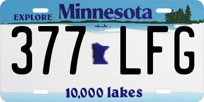 MN license plate 377LFG