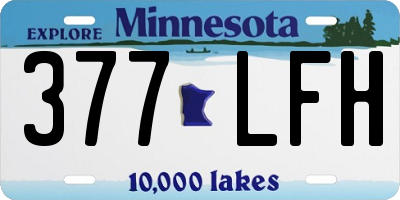 MN license plate 377LFH