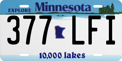 MN license plate 377LFI