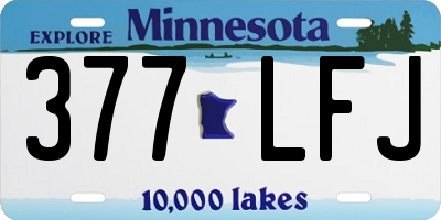 MN license plate 377LFJ