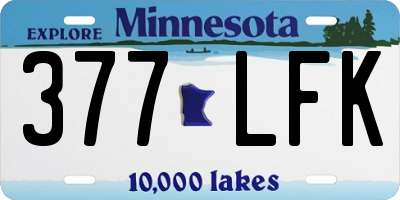 MN license plate 377LFK