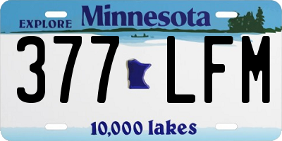 MN license plate 377LFM