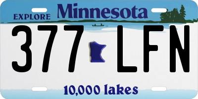 MN license plate 377LFN