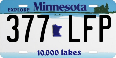 MN license plate 377LFP