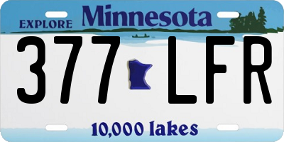 MN license plate 377LFR