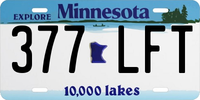 MN license plate 377LFT