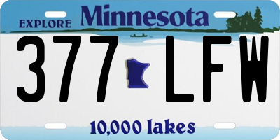 MN license plate 377LFW