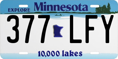 MN license plate 377LFY