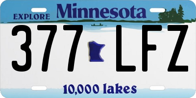 MN license plate 377LFZ