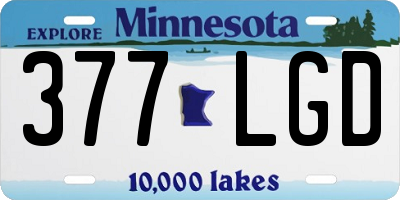 MN license plate 377LGD