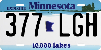 MN license plate 377LGH