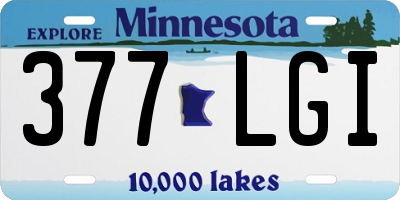 MN license plate 377LGI