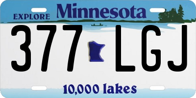 MN license plate 377LGJ
