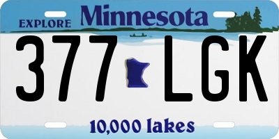 MN license plate 377LGK