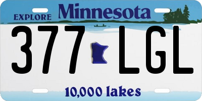 MN license plate 377LGL