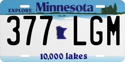 MN license plate 377LGM