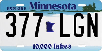 MN license plate 377LGN