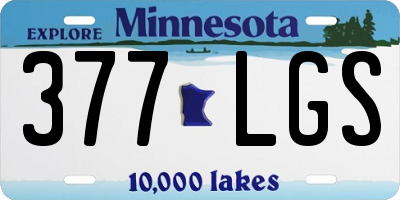 MN license plate 377LGS