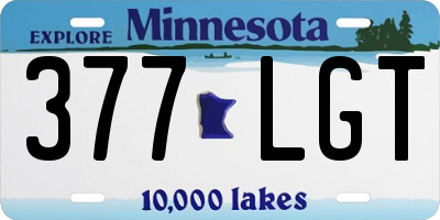 MN license plate 377LGT