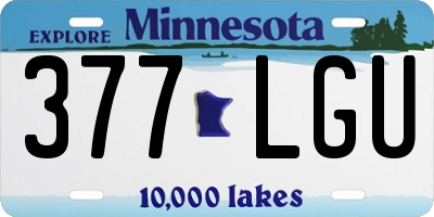 MN license plate 377LGU