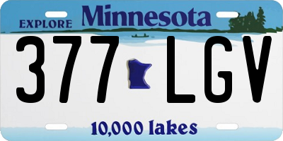 MN license plate 377LGV