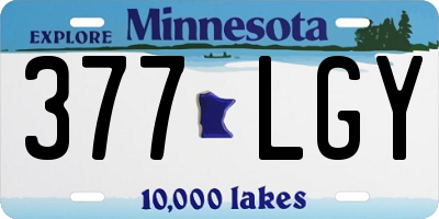 MN license plate 377LGY