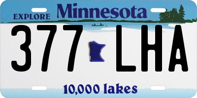 MN license plate 377LHA