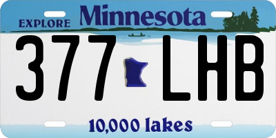 MN license plate 377LHB