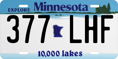 MN license plate 377LHF