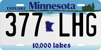 MN license plate 377LHG